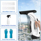 Plubedo Window Vacuum Squeegee Cordless Electric Window Cleaner Tool 11 inches Window Cleaning Kit Shower Squeegee for Shower Doors, Mirrors, Car Windshields and Tiles