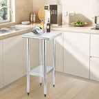 STABLEINK NSF Stainless Steel Table, 24 x 14 Inches Metal Prep & Work Table with Adjustable Undershelf, for Commercial Kitchen, Restaurant, Hotel and Garage,Small Stainless Steel Table