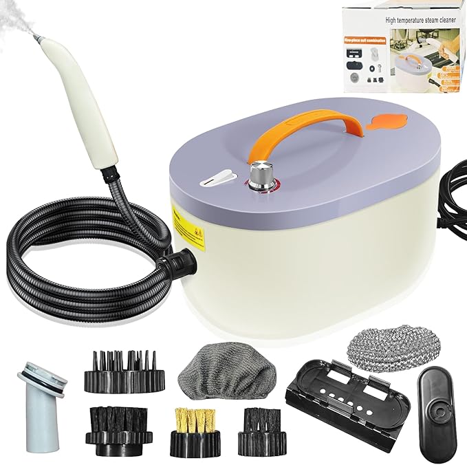 Steam Cleaner,1500W handheld pressurized steam cleaner,Portable Car Steamer for Auto Detailing,Steam Cleaner for Home,Steam Cleaning Machine for Furniture,Kitchen,Grout,Floor,Tile