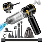 Car Vacuum Cleaner High Power - 22000PA Portable Cars Vacuum 4 in 1 Compressed Air Duster & Air Blower & Pump Hand Held Vacuum Cordless with Brushless Motor for Car Home Office Black