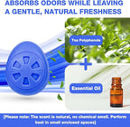 Air Jungles Shoe Deodorizer Balls 12 Ct, Ocean Scent, Odor Remover Balls for Sneakers, Gym Bags, Lockers, Closets, Hampers, and Drawers, Essential Oil Provides Natural Freshness
