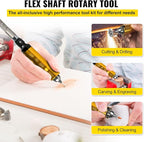 VEVOR Flex Shaft Grinder 780W Rotary Tool 500-23000RPM Rotary Carver with 1/4" 3-Jaw Chuck & Stepless Speed Foot Pedal Hanging Grinding Machine 131PCS Accessories for Jewelry Polishing Grinding DIY