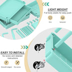 Goovilla 3 Tier Rolling Utility Cart Organizer with Removable Drawer, Stable and Sturdy Blue Rolling Storage Carts with 2 Lockable Wheels for Bathroom, Kitchen, Snack, Craft, Makeup, Baby Essentials