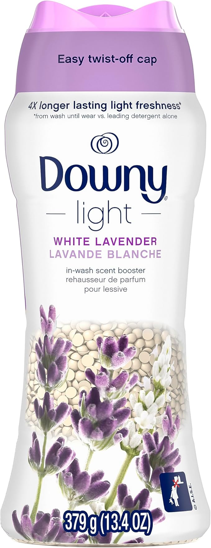 Downy Light Laundry Scent Booster Beads, White Lavender Scent, 13.4 OZ, In-wash fabric beads designed to be gentle with a light boost of scent, No Heavy Perfumes