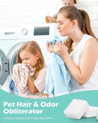 Washing Machine Cleaner Tablets: 24 Pack Deep Cleaning For HE, Front Loader & Top Load Washer, Removes Pet Hair, Odors, Formulated for Pet Owners, Septic Safe, 12 Month Supply, 13G