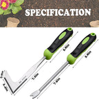 2 PCS Hand Weeder Tool Gardening Weeder Tool Garden Weeding Tool with Ergonomic Handle, Stainless Steel Garden Courtyard Lawn Farmland Transplant Gardening Plant Tool