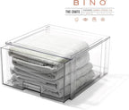 BINO | Stackable Storage Drawers, Tall X-Large - Clear | THE CRATE COLLECTION | Storage Bins With Drawers | Bathroom Organizers | Under Sink Organizer | Vanity Cabinet Home Organization