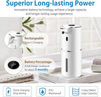 Automatic Foaming Soap Dispenser 12.8oz, Rechargeable & 6 Levels Foaming Adjustable with Digital Display, Wall Mount, Waterproof, Touchless Hand/Dish Soap Dispenser for Kitchen, Bathroom, Hotel