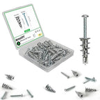 Self Drilling Drywall Anchors with Screws Kit Metal Wall Anchors for Drywall Dry Wall Anchors and Screws Kit 60Pcs Heavy Duty Sheetrock Anchors for Hanging Bathroom Kitchen Accessories
