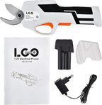 LIGO Cordless Pruning Shears for Thick Stems | 7.2V Fast-Charging Battery Trims 0.98" Branches | Safety Lock & Non-Slip Handle | Rose/Bush/Shrub Trimmer, with Removable Battery