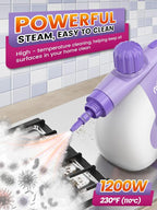 Pressurized Handheld Steam Cleaner with 14 PCS Accessories & Safety Lock, 1200W Multi-Surface Steamer for Cleaning, Chemical-Free Steam Cleaner for Home, Car, Bathroom, Kitchen, Tile & Grout