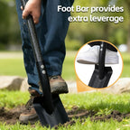 Trench Shovel for Digging, 4 inch V-Shape Narrow Trenching Spade, Heavy Duty Metal Garden Shovel Entrenching Tool for Edging Gardening Landscaping, 60 inch Adjustable Long Handle & Foot Rest Pedal