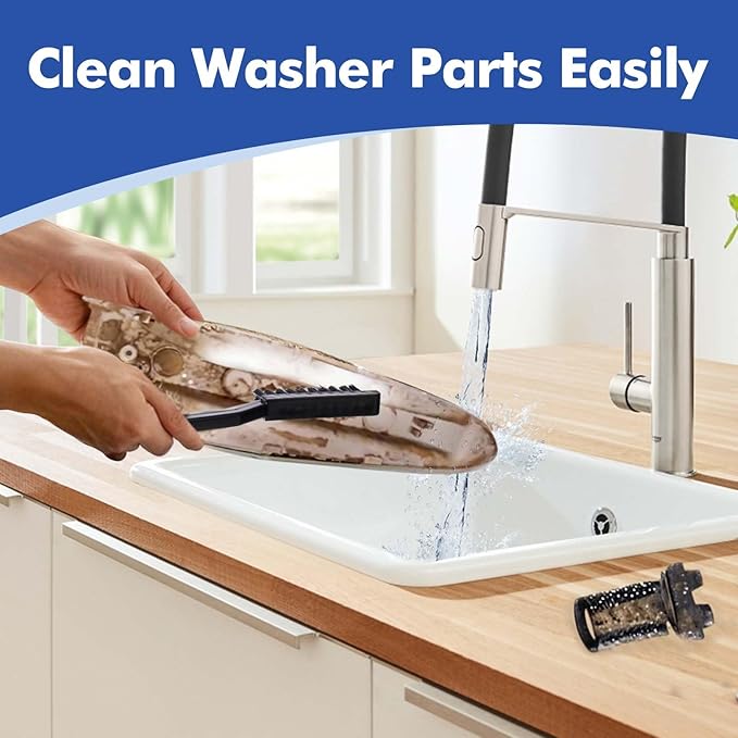 6 Pcs Washing Machine Cleaning Brush Kits,Front Load Washer Cleaner Brushes Tools -1 Pcs Drum Laundry Cleaning Brush and 5 Pcs Crevice Cleaning Brushes for Tight Spaces and Washer Rubber Seal