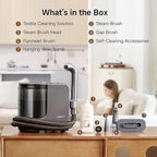 uwant Portable Carpet Cleaner with Steam& Hot Water System 18Kpa Powerful Suction Carpet Cleaner with 4 Cleaning Tools& Solution 2 in 1 Upholstery Cleaner Steam Cleaner for Pets, Car (Steam& Heating)