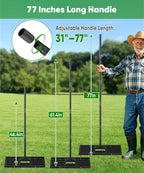 40x10 inch Lawn Leveling Rake, Upgraded Lawn Leveler Tool Heavy Duty Reinforced Connection, Garden Rake with Adjustable Long Handle, Ground Leveler for Yard Smoothing Soil Grass Dirt Sand
