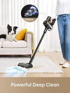 DREAME R10 Pro Cordless Vacuum Cleaner for Home, 6-in-1 Cordless Stick Vacuum Rechargeable, 65Mins Runtime, Powerful Suction, Wireless Vacuum Cleaner for Hardwood Floor, Carpet, Tile, Pet Hair, Black