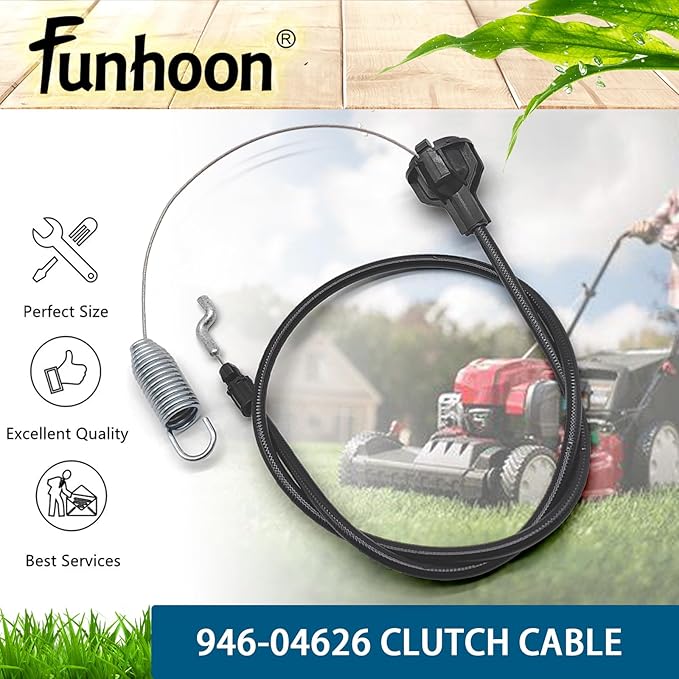 Lawn Mower Clutch Cable 946-04626 for Troy-Bilt Bolens MTD Yard Machines Walk-Behind Tillers Replaces 746-04626 731-05385