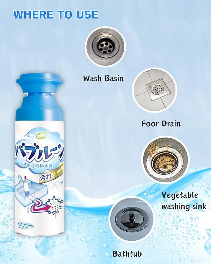 Foaming Powerful Drain Cleaner, 1PACK Sink Drain Cleaner, The Ultimate Solution for Clogged Drains