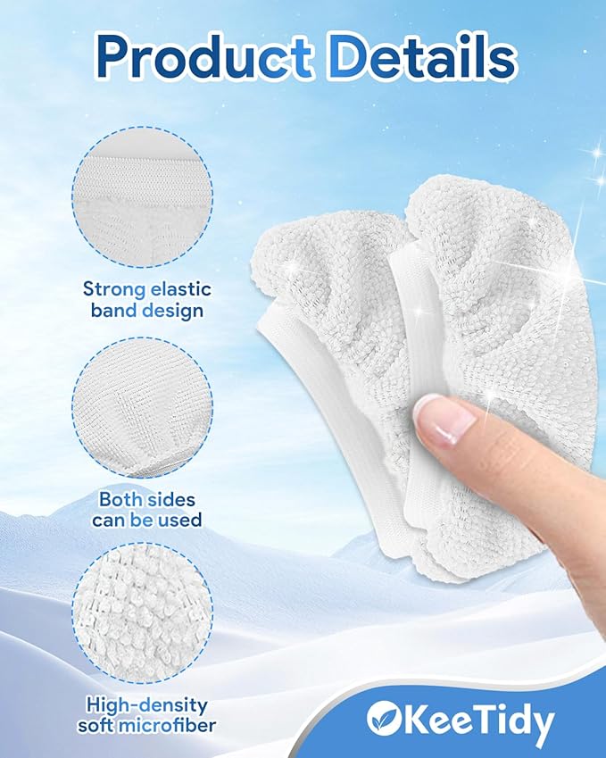 Steam Cleaner Accessories for Most Handheld Steam Cleaner Microfiber Cloths Cover Compatible with Bissell Steam Shot Steam Mop Pads Fit for Comforday Steam Cleaner, 5 Pack