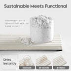 2 Pack Greige Bathroom Sink Vanity Trays, Diatomite Stone Kitchen Counter Caddy Dish Soap Dispenser Sponge Holder, Water Absorbing Mat Organizer for Plant,Cosmetic Bottle, Beige, 8"x3.8"