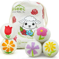 Wool Dryer Balls 6 Pack - 3 Inch XL, Dryer Balls Laundry Reusable with Unique Petal Embroidery, Natural Fabric Softener, Reduce Drying Time and Prevent Wrinkles