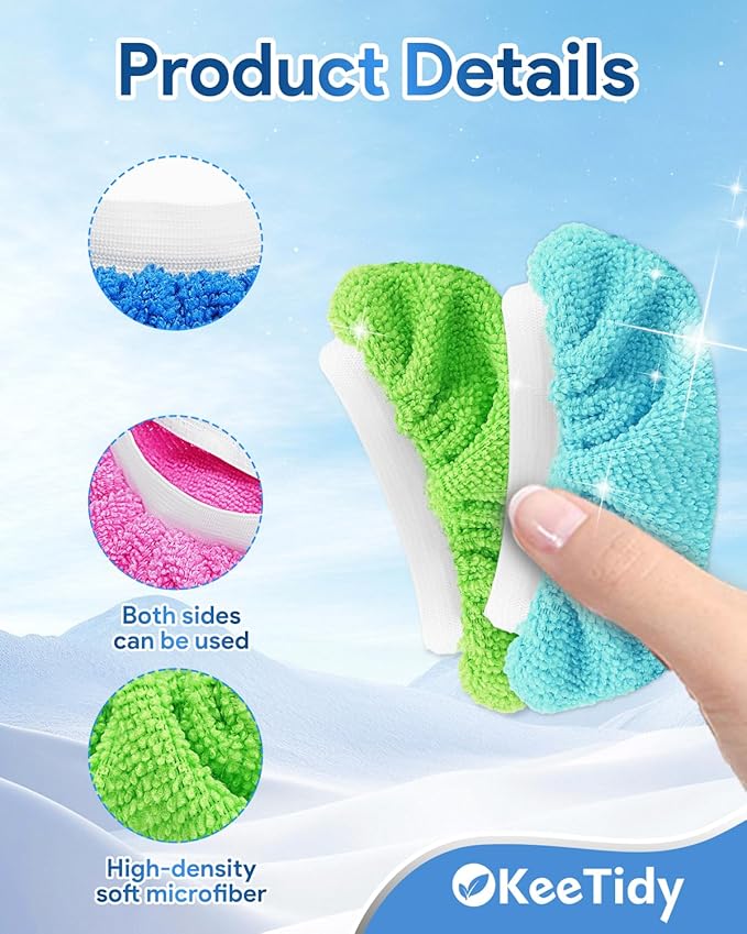 Steam Cleaner Accessories Universal Reusable Steam Mop Pads Compatible with Bissell Steam Shot Handheld Steam Cleaner Attachments Washable Microfiber Cloth, 14 Pack