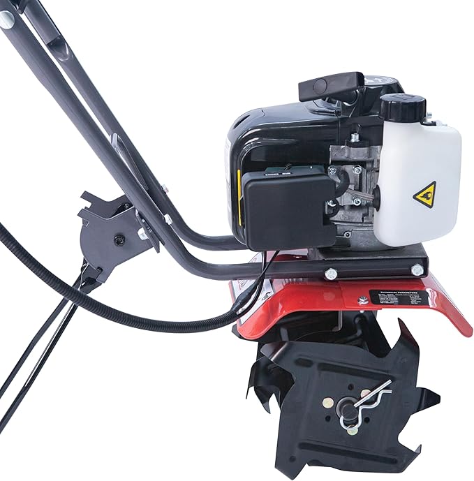 Thunderbay Cultivator 4Cycle 40cc Gas Powered Tiller w/Adjustable 4 Steel Tines Small Rototiller