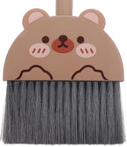 PRETYZOOM Cartoon Children's Broom and Dustpan Set Small Size Plastic Kids Housekeeping Cleaning Tools for Home Use Toddler Accessories 1 Set