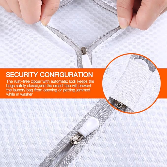 Kimmama Laundry Bags Mesh Wash Bag, Lingerie Bags for Washing Delicates, Net Washer Sack with Zipper, Dryer Pouch for Cleaning and Drying Cloths, Garment, Sweater, Bra, Pant, Sock, Toys, Bedcover