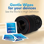 Lens Wipes for Eyeglasses - Case of 3000 (6X 500/Boxes) Pre-moistened Lens Cleaning Wipes - Scratch-Free Streak-Free Cleaner for Camera Lenses, Sunglass, Phone, Tablet and Computer Screens