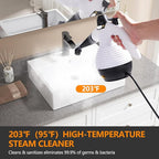 Handheld Steam Cleaner, With 16 Accessories and Safety Lock, Steam Cleaner for Home, Multi-purpose for Cleaning Floors, Dirt, Grease, Grout, Tiles, Floors, Sofas and Car