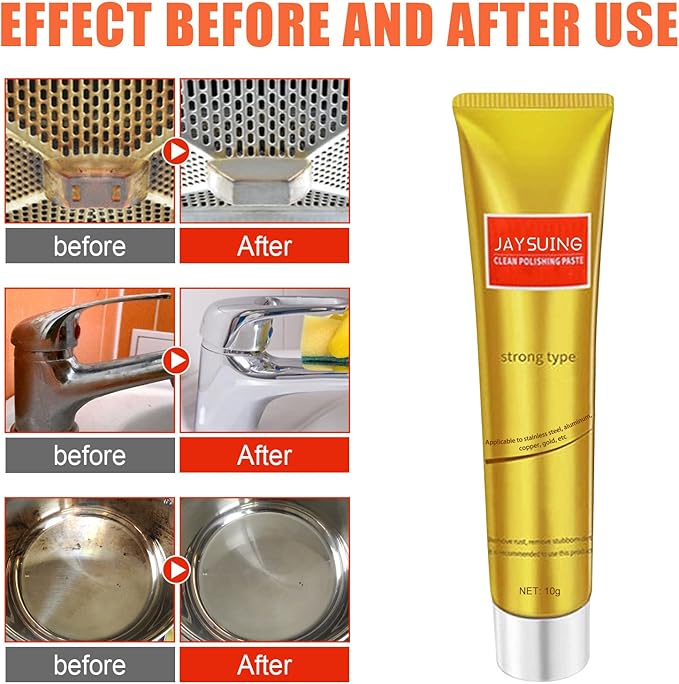 Instashine Metal Polish Cream, Ultimate Metal Polish Cream, Fixini All Metal Polish Cream, Instashine Metal Polish, Ultimate Metal Polishing Cream for Stainless Steel/Aluminum/Brass/Copper (3Pcs)