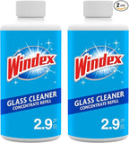 Windex Glass Cleaner Concentrate, Two 2.9 Ounce Concentrated Refill Bottles