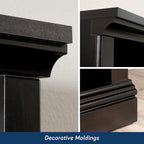 Sauder Miscellaneous Storage 5 Bookcase/Book Shelf, L: 35.28" x W: 13.23" x H: 69.76", Estate Black