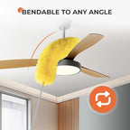 Dusters for Cleaning High Ceiling Fan, Newliton Microfiber Feather Duster with 30'' to 100'' Telescoping Extension Pole, Long Extendable Duster for Home Car Furniture Cobweb, Yellow