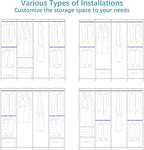 VIPEK V40C Plus Heavy Duty Clothes Rack with Upgraded Polyester Cover, Extra Large Covered Clothing Rack for Hanging Clothes Portable Wardrobe Closet White Closet Rack with Grey Cover, Max Load 1300lb