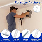 Drywall Anchor with Included Bolts for 1/4-20 Fastener Size, Wall Anchors Drywall Heavy Duty for TV Mounting, Hollow-Wall Anchors Screws Kit Holds Up to 270 Pounds Each in 1/2-in Drywall-22 Pack