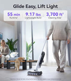 NARWAL S30 Wet Dry Vacuum Cleaner with 20000Pa Suction, 176°F Self-Cleaning, Heated Drying, Disposable Waste Bag, Tangle-Free, Cordless Vacuum Mop for Hard Floors & Edge Cleaning, Easy to Use