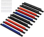 AIRTOON 10 PCS Screwdriver & Wrench Organizer, Plastic Rail Wrench Hanger with Clips, Pegboard Tool Holder, Wear Resistance Improved
