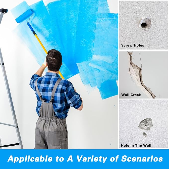 4 Pcs Drywall Repair Kit 12×12 Inch Wall Patch Repair Kit, Hole Patching Kit Wall Drywall with Scraper Dry Wall Patch Kits Self Adhesive Aluminum Mesh