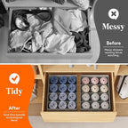 Lifewit Jeans Organizer for Closet, Large Size Pants Storage Bins 12 Cell, Foldable Clothes Drawer Organizer for Sweater, Towel, T-shirts, Dress, Stackable Wardrobe Shelf Dividers Box, 3 Packs