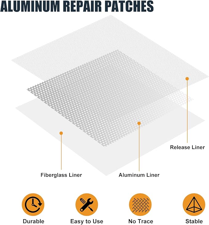succulentlovers 8Pack Drywall Repair Kit, 6/8/12/12 Inch Dry Wall Patch Kits for Large Holes with Scraper & Sandpapers,Heavy Duty Self-Adhesive Mesh Drywall Hole Sheetrock Repair Kit for Wall Ceiling