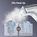 Travel Steamer for Clothes,100V-240V for Globle Traveling,Book-size Integrated design,Steamer ＆ Iron 2 In 1 for Clothes Portable mini, Clothes Steamer handheld for Home,Office(Panda color)