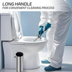 Stainless Steel Toilet Brush with Holder Set for Bathroom Storage and Organization Toilet Bowl Cleaner Brush and Holder (1, Silver)