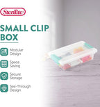 Sterilite 6-Pack Clip Box, Stackable Clear Plastic Bins with Latching Lids, Small - Writing, Arts or Crafts Supplies Storage Containers for Home, Office, Classroom and Workshop Organization