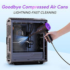 Electric Air Duster - Air Blower - Multi-Use Compressed Air Duster for Keyboard- Computer and PC - 5.74 oz Powerful Motor