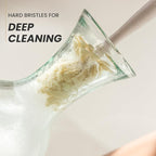 Vigar Zeroline 13.9" Long Bamboo Dish Brush, Ideal Dish Brush for Cups, Wine Glass, Tumbler, Blender Bottles, and Glass Water Bottles for The Kitchen