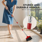 Handy Broom, Indoor/Outdoor Brooms, Duty Kitchen Broom, for Home Garage Kitchen Office Courtyard Lobby Patio Lawn Concrete (2, Red)