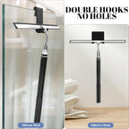 Shower Squeegee with Long Handle,Window Squeegee with Extension Pole Squeegee for Shower Glass Floor Squeegee, Telescoping Shower Squeegee for Glass Door, Tile Wall, Car,Floor