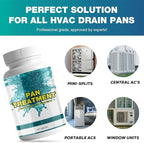 100 Tablets A/C Drain Line Cleaner - A/C Drain Line Tablets - Condensate Pan Treatment Tablets, No-Residue, Water-Soluble, Fast-Acting Pan Treatment, for Window Units, Mini-Splits, Dehumidifiers